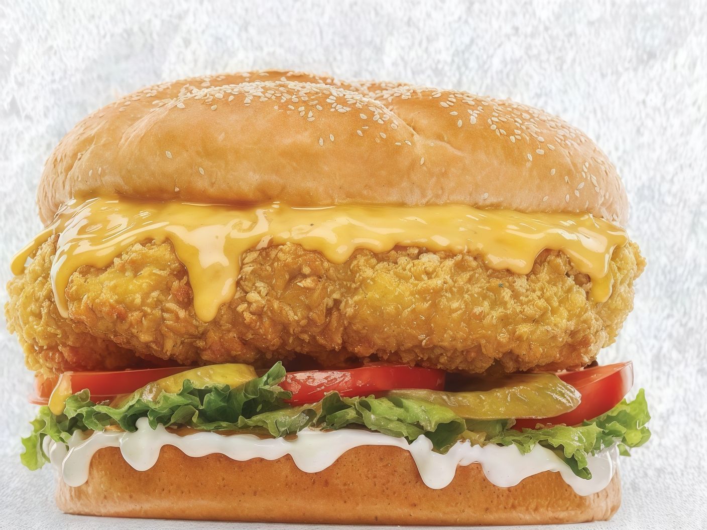 Fried Melty Chicken Burger