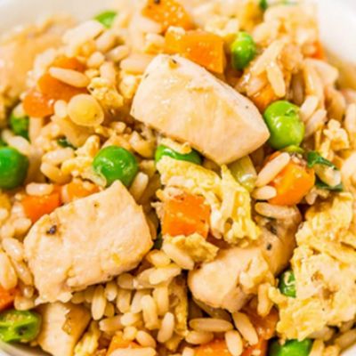 أرز مقلي بالجمبري