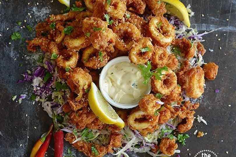 Fried Seafood Rizo (Shrimp - Calamari)