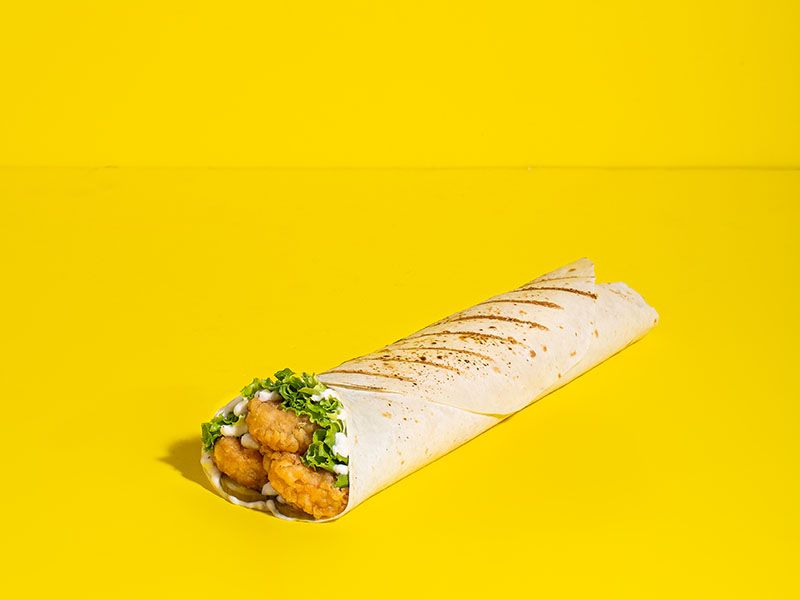 Fried Shrimp Wrap Sandwich