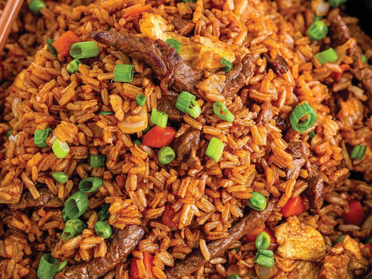 Fried rice beef