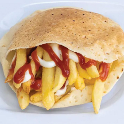 Fries with Ketchup & Mayonnaise Sandwich