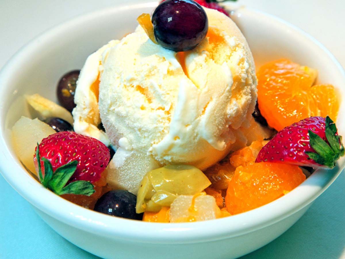 fruit salad ice cream