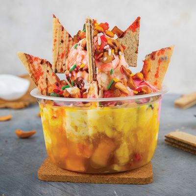 Fruit Salad with Ice Cream