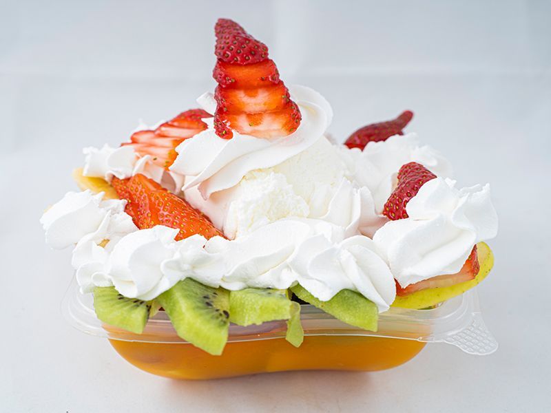 Fruit Salad With Ice Cream