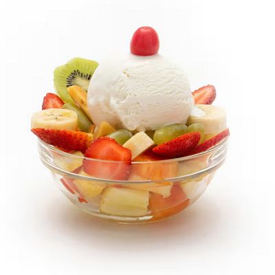 Fruit Salad with Ice Cream