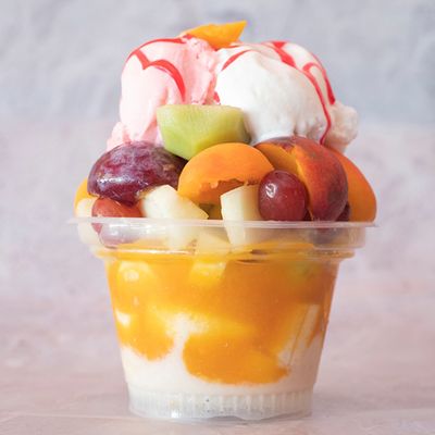 Fruit Salad with Ice Cream