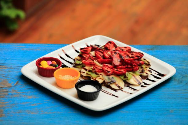 Mix Chocolate And Fruits Waffle