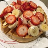 Nutella Chocolate And Mix Fruits Waffle