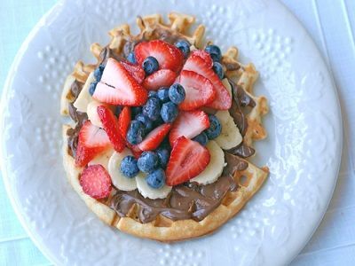 Fruits Waffle Sandwich