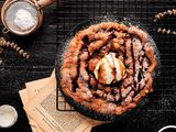 Funnel Cake With Vanilla Ice Cream