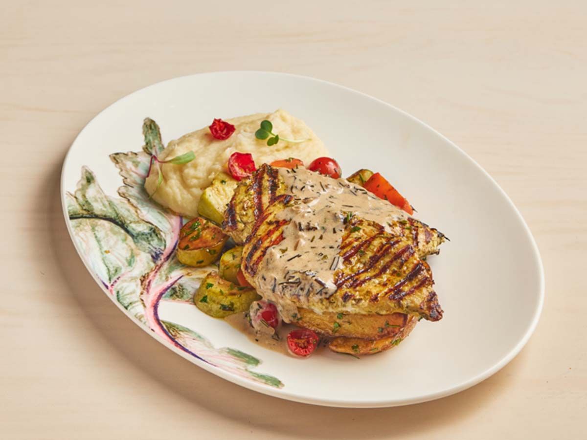 Grilled chicken breast dish