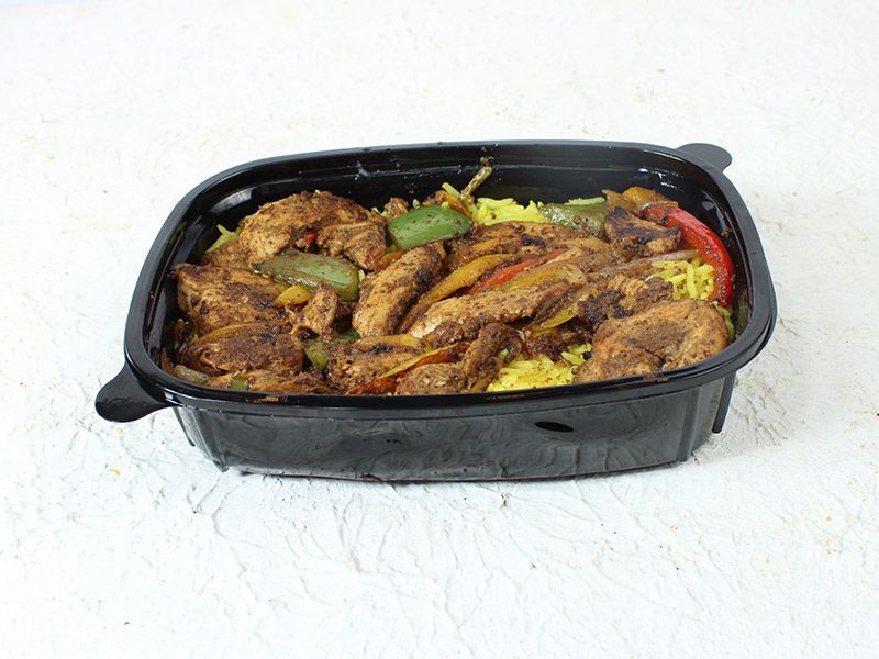 Basmati Rice With Grilled Chicken Breasts Platter