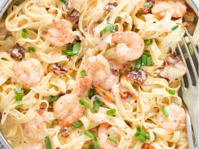 Shrimp White Sauce Pasta