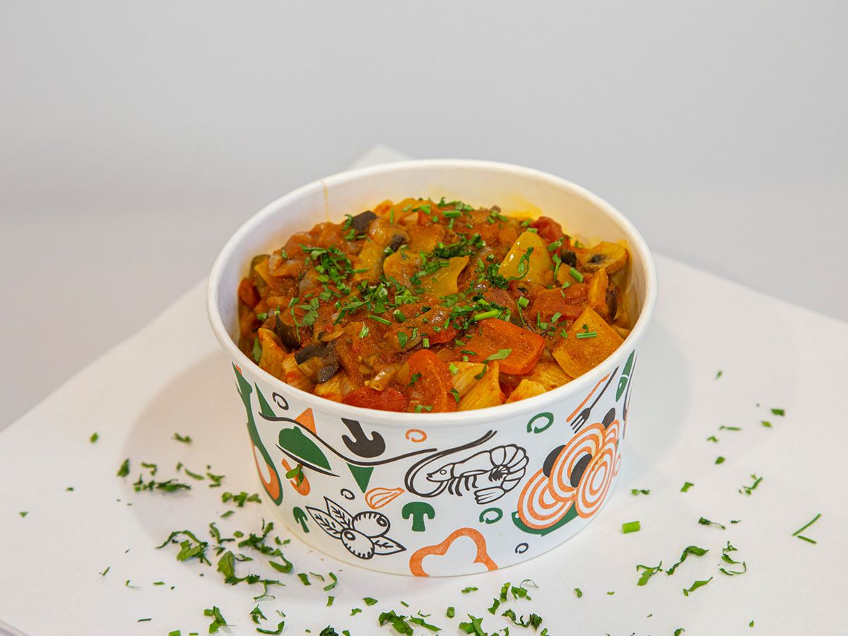 Roumi cheese and olives pasta