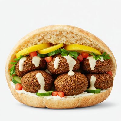 Falafel With Pickled Lemons With Safflower