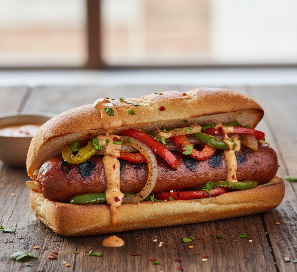 Grilled Sausage Sandwich