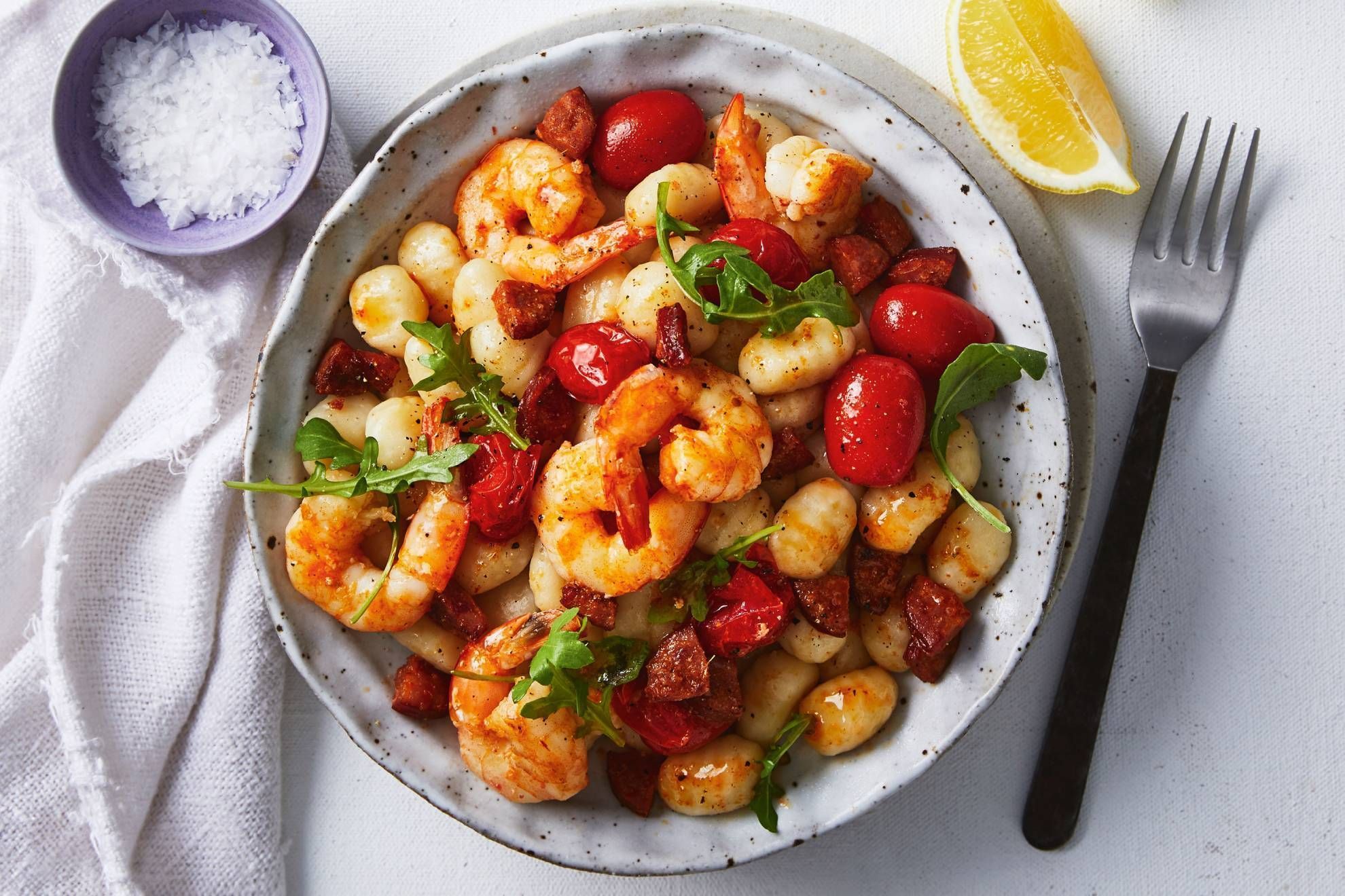 Gnocchi With Sausage And Shrimps