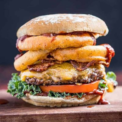 Golden Onion Beef Burger