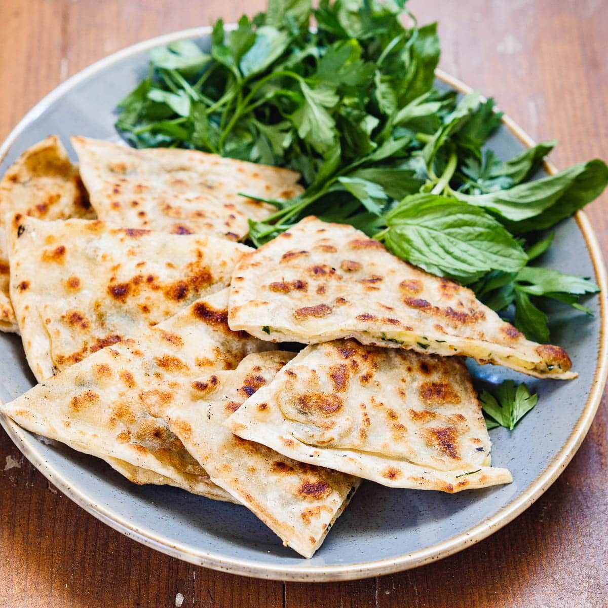 Gozleme with potatoes