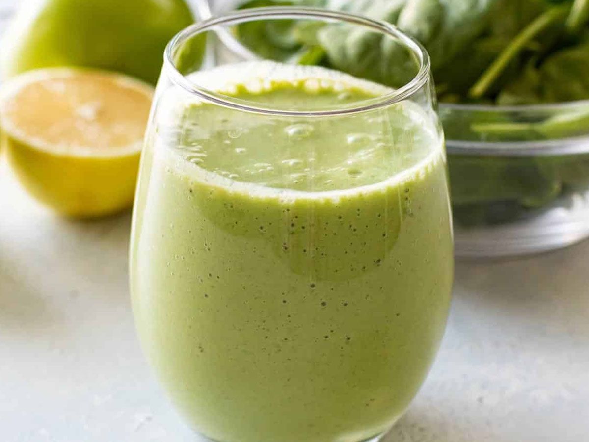 Green apple milkshake