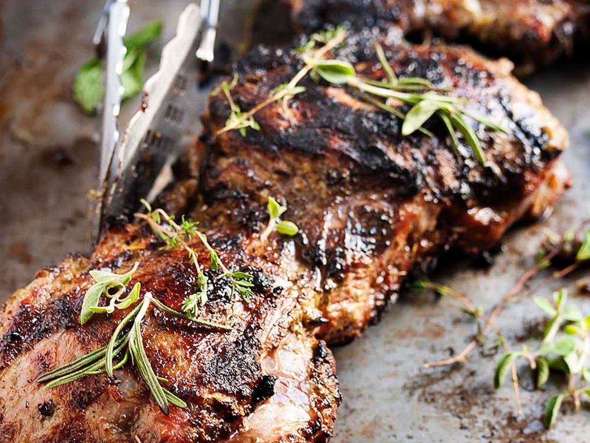 Grilled Boneless Lamb Shank