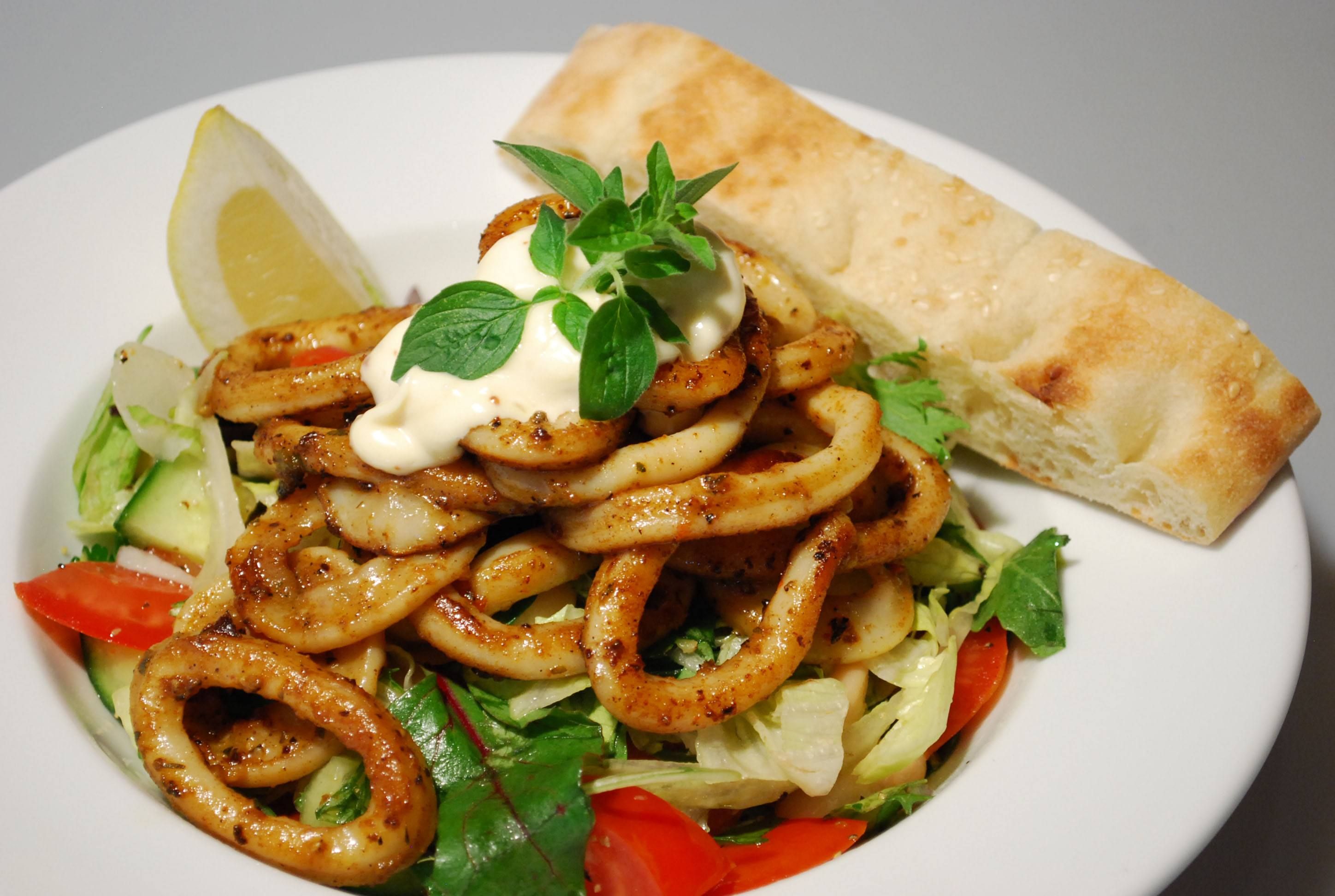 Grilled Calamari Platter