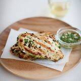 Grilled Chicken Breasts With Almond Sauce