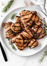 Grilled Chicken On Charcoal With Thyme