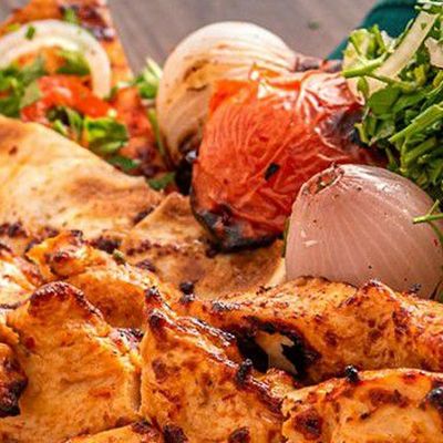 Shish Tawook Grilled On Charcoal Dish