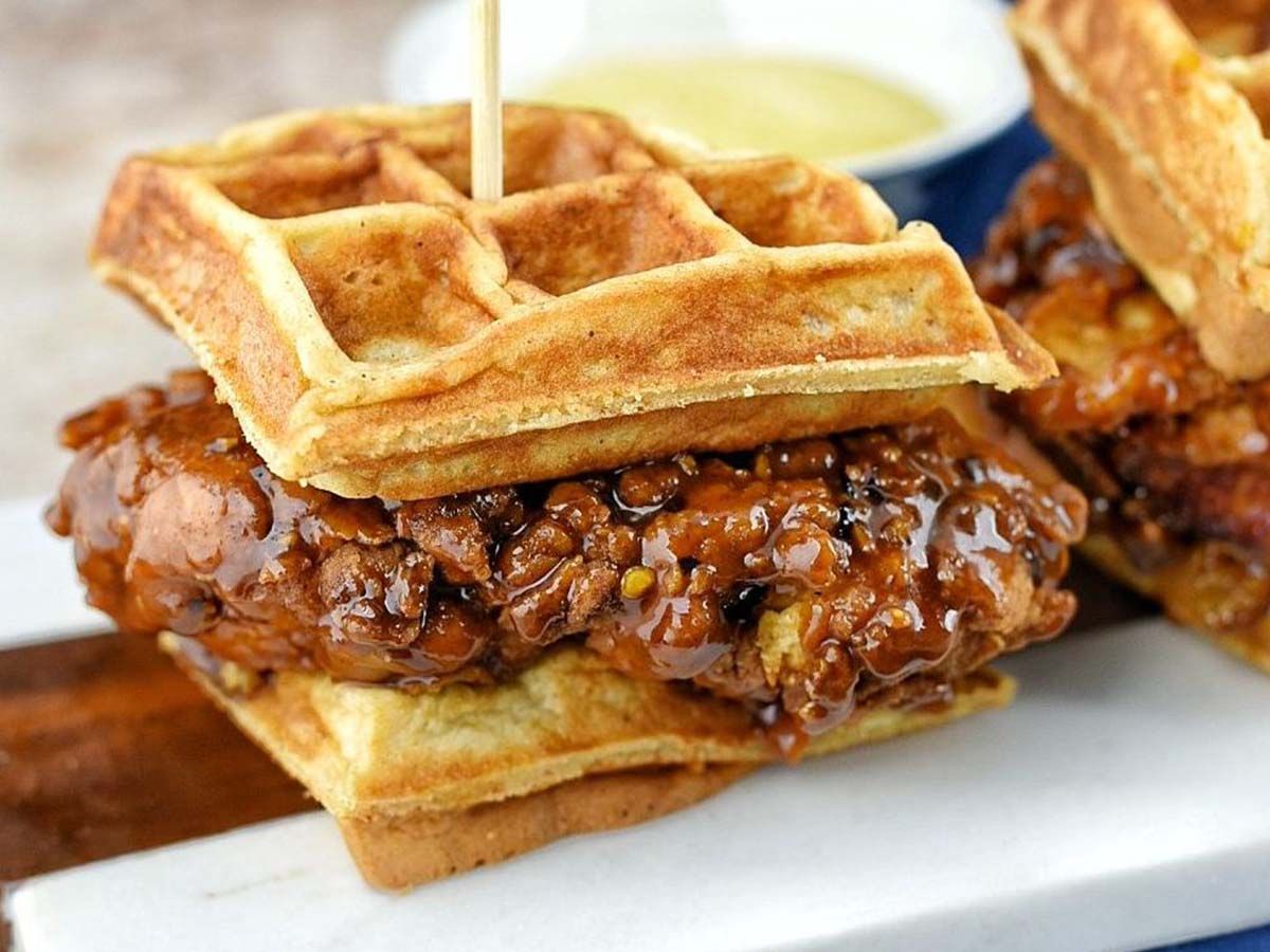 Grilled Chicken Waffles