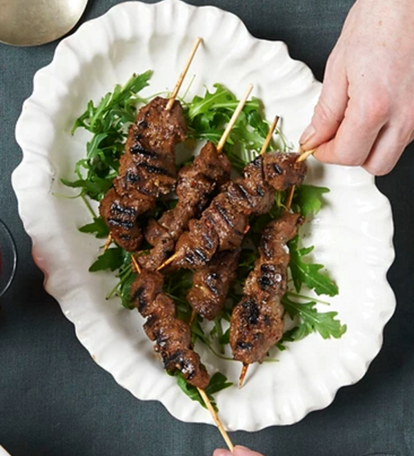 Grilled Lamb Liver On The Grill