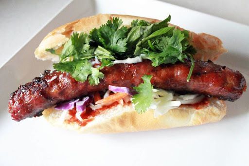 Grilled Oriental Sausage Sandwich