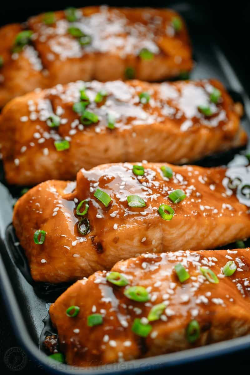 Salmon Teriyaki Dish