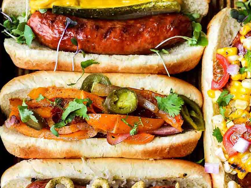Grilled Oriental Sausage Sandwich