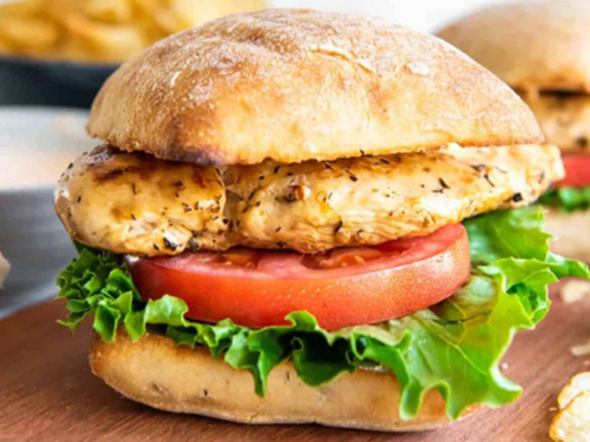 Grilled breast sandwich