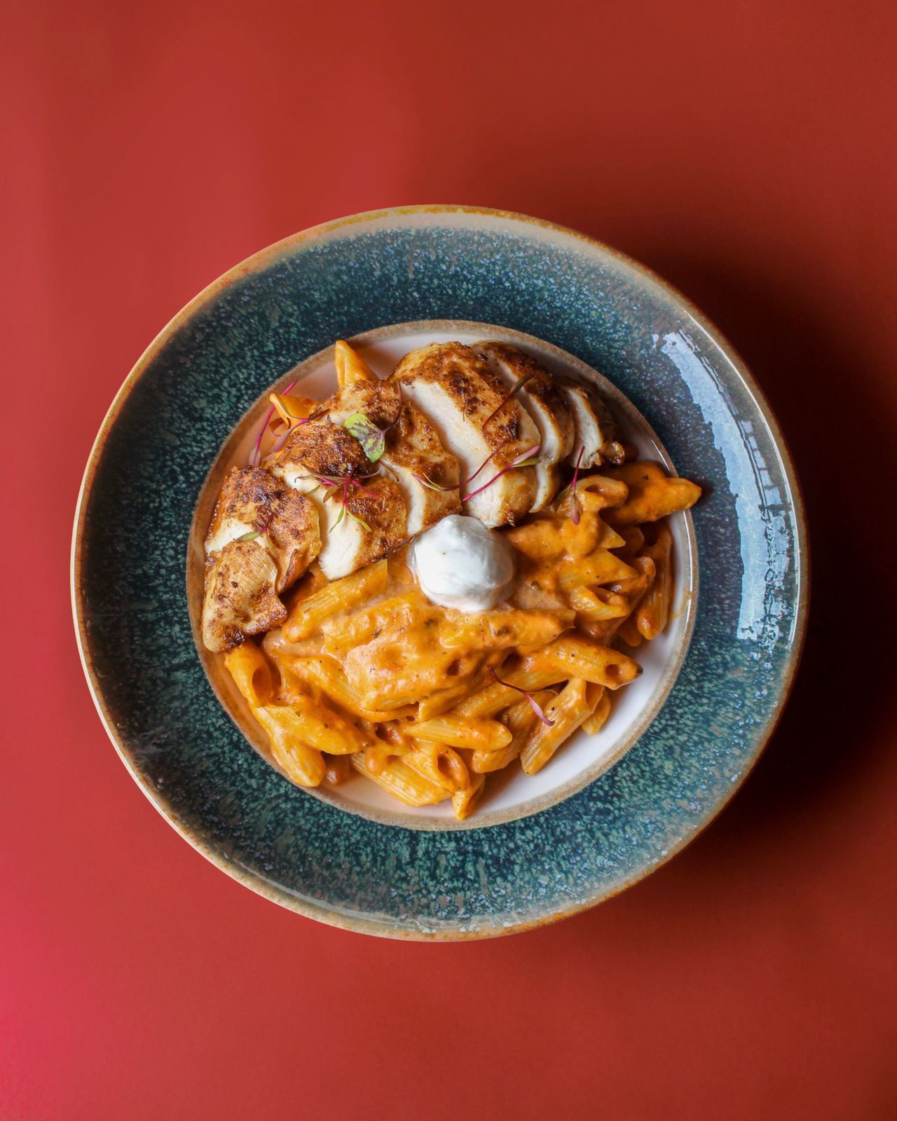 Grilled Chicken With Romesco Sauce Pasta
