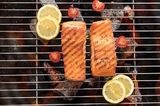 Grilled fillet on charcoal
