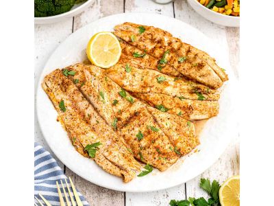 Grilled fish fillet