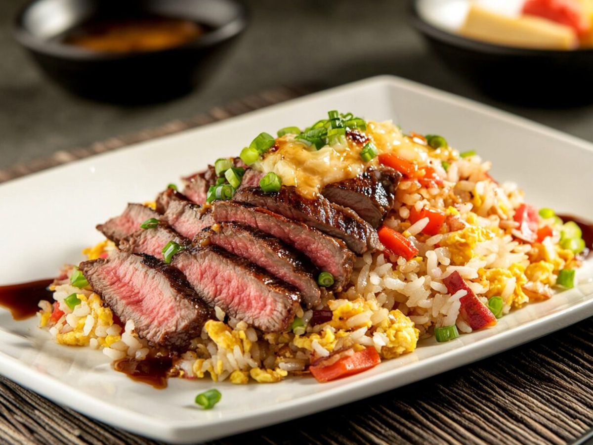 Grilled meat dish + rice
