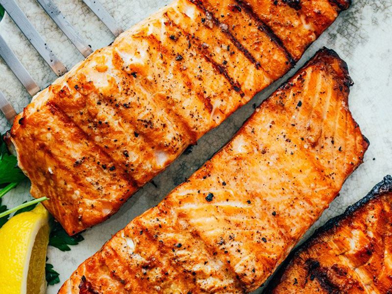 Grilled salmon