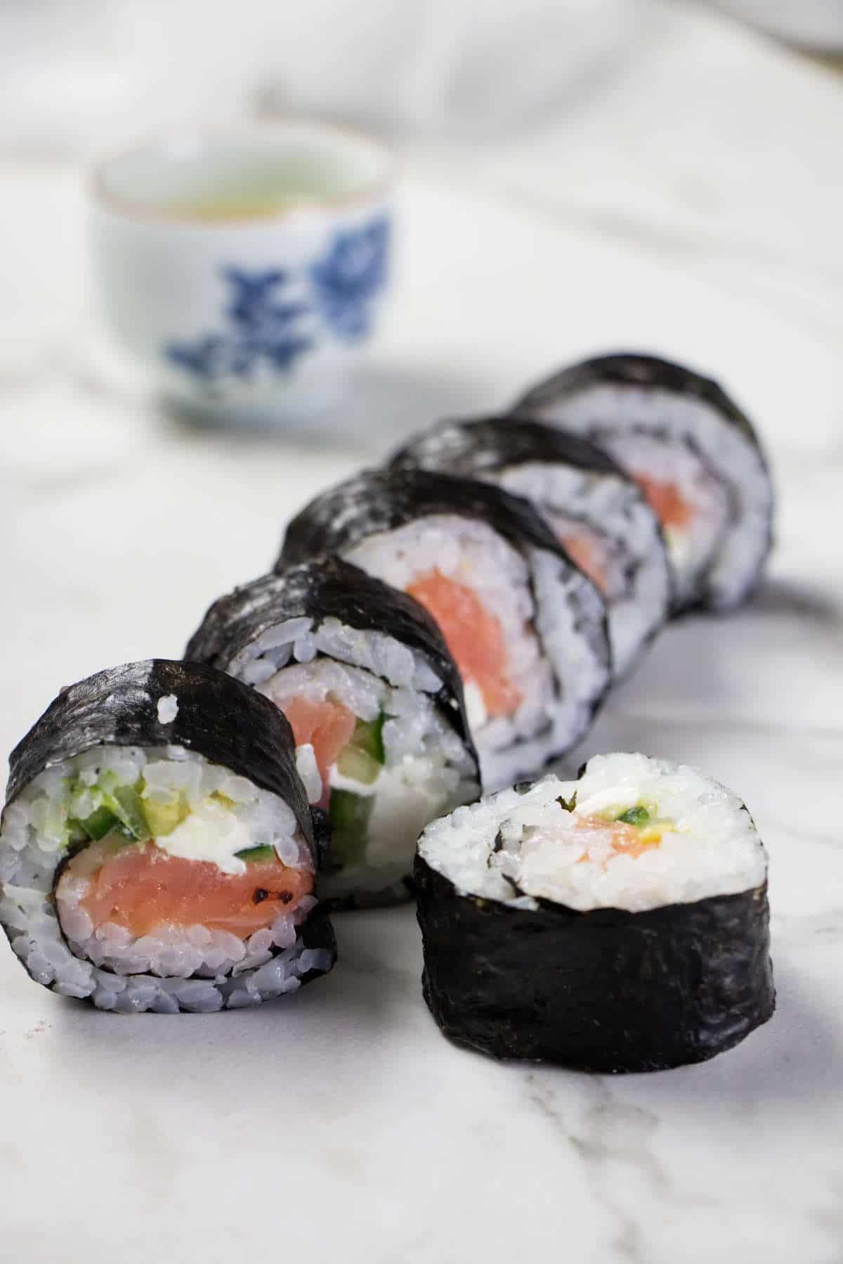 Gunkan Smoked Salmon with Philadelphia & Crispy Rice