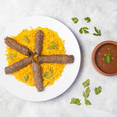 Quarter kofta and rice
