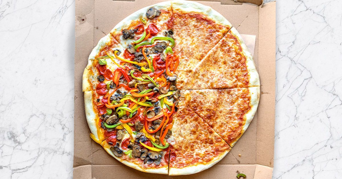 Half And Half Pizza