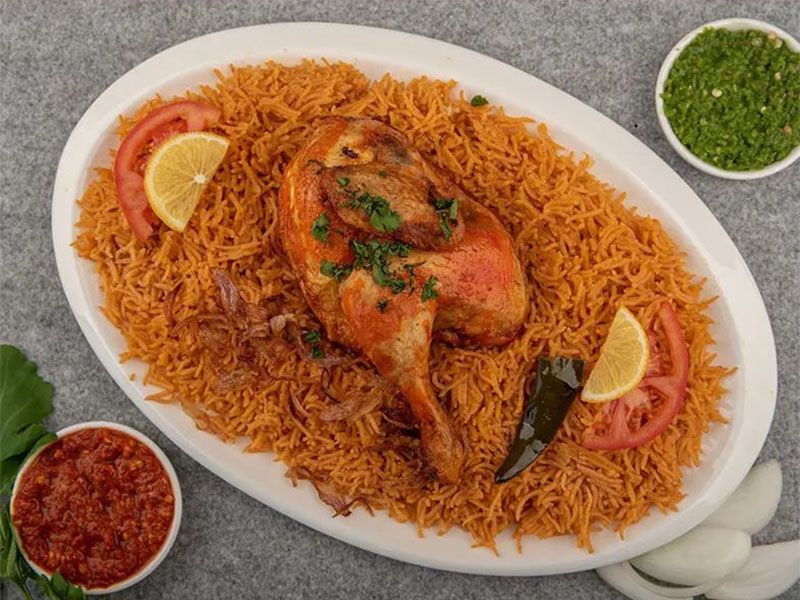 Half Chicken Mandi With Kabsa
