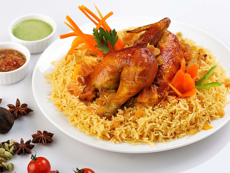 Half Grilled Chicken With Basmati Rice