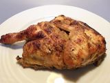 Half Grilled Chicken With Bread