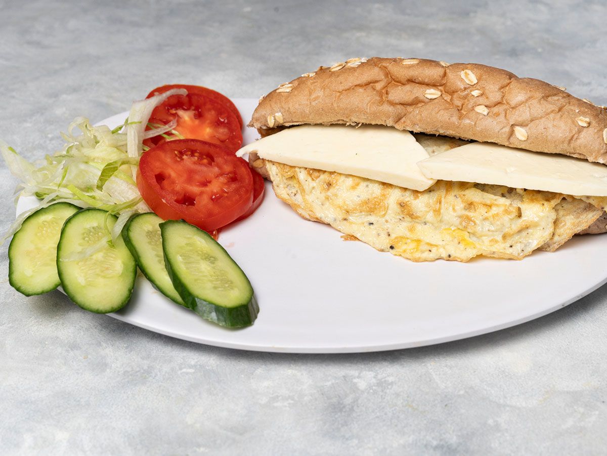 Halloumi Cheese Omelette Sandwich