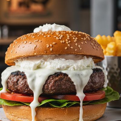 Hamburger With Kiri Cheese