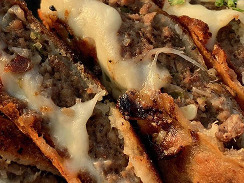 Hawawshi With Mozzarella Cheese